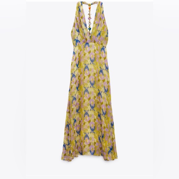 PRINTED BEADED DRESS - Picture 11 of 16